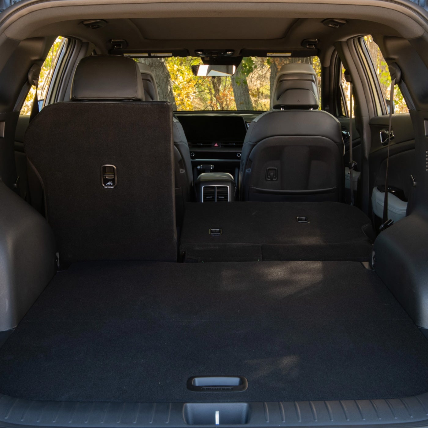 Open cargo area in a Kia Sportage